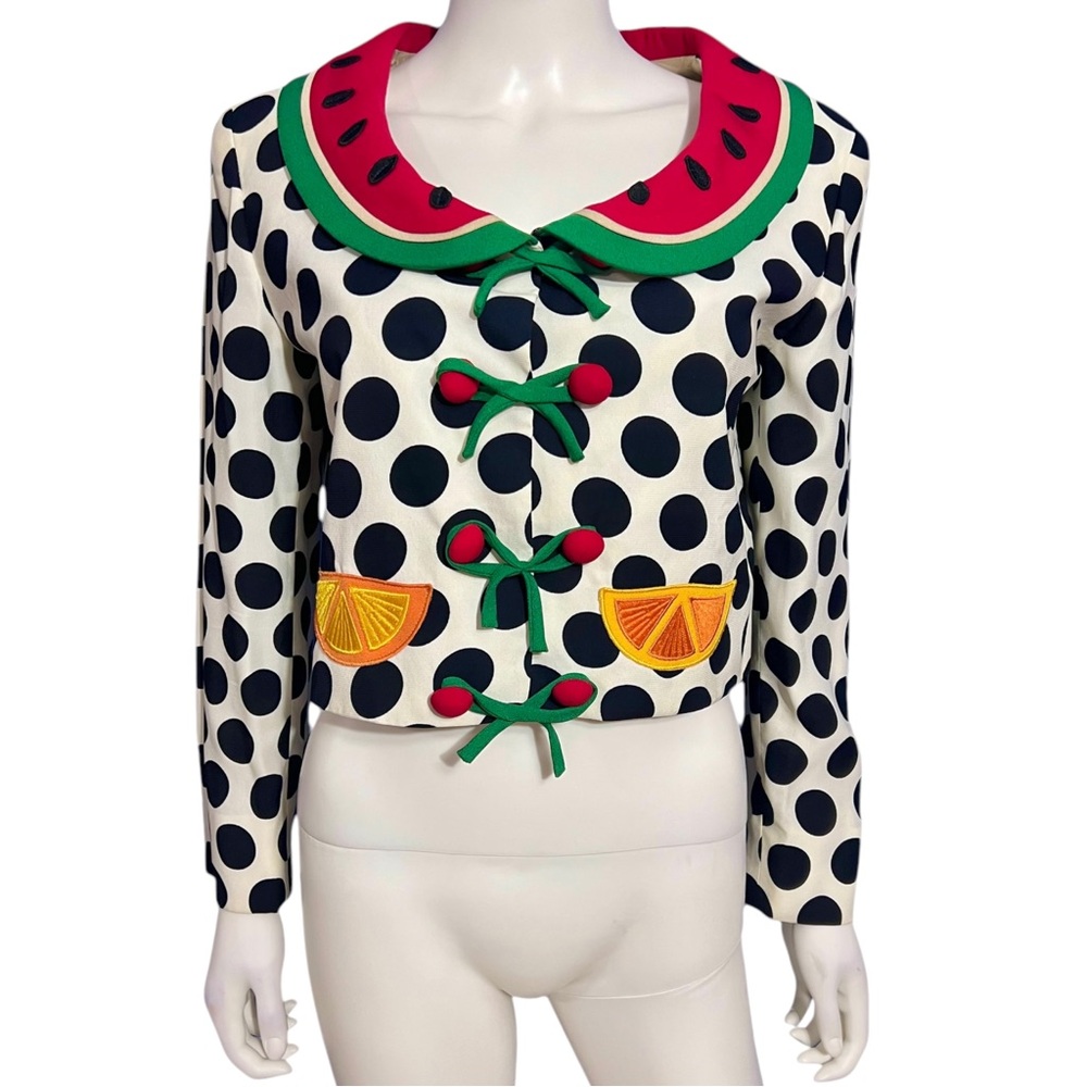 Moschino Cheap & Chic Vintage Fruit Polka Dot Jacket as seen on The Nanny